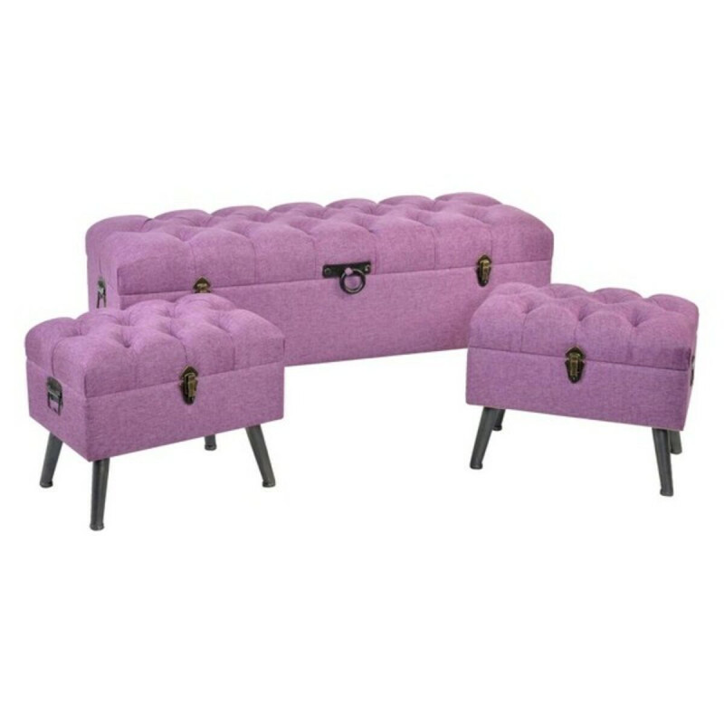 Banqueta DKD Home Decor 8424001565399 Multicolor Fucsia Metal Madera M Banqueta DKD Home Decor 8424001565399 Multicolor Fucsia Metal Madera M