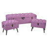 Banqueta DKD Home Decor 8424001565399 Multicolor Fucsia Metal Madera M