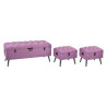 Banqueta DKD Home Decor 8424001565399 Multicolor Fucsia Metal Madera M