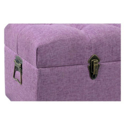 Banqueta DKD Home Decor 8424001565399 Multicolor Fucsia Metal Madera M