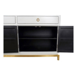 Aparador DKD Home Decor Kamakura Blanco Dorado Metal Álamo 150 x 50 x