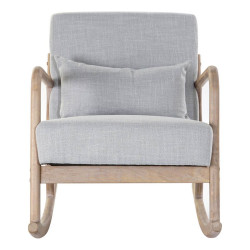 Sillón DKD Home Decor MB-179429 Gris Natural Gris claro Madera de cau