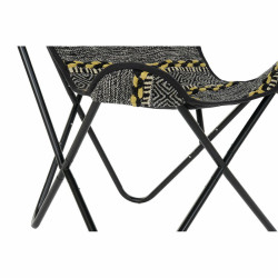 Butaca DKD Home Decor Amarillo Blanco Negro Multicolor Hierro 74 x 65