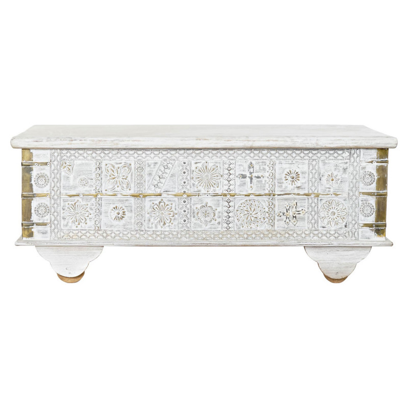 Mesa auxiliar DKD Home Decor MB-182010 Blanco Dorado Metal Madera de m
