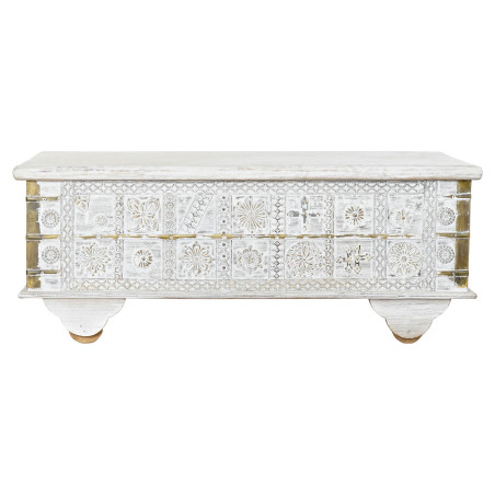 Mesa auxiliar DKD Home Decor MB-182010 Blanco Dorado Metal Madera de m