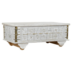 Mesa auxiliar DKD Home Decor MB-182010 Blanco Dorado Metal Madera de m
