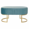 Banqueta DKD Home Decor 8424001829804 Azul Dorado Metal Terciopelo (90