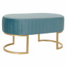 Banqueta DKD Home Decor 8424001829804 Azul Dorado Metal Terciopelo (90