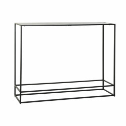 Consola DKD Home Decor 110 x 25 x 84 cm Negro Dorado Aluminio Plástic