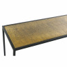Consola DKD Home Decor 110 x 25 x 84 cm Negro Dorado Aluminio Plástic