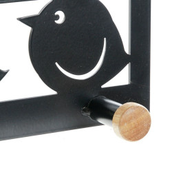 Perchero para Puertas DKD Home Decor 8424001835553 Pájaros Blanco Neg