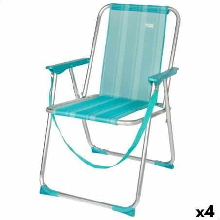 Silla Plegable Aktive Mediterranean Turquesa 44 x 76 x 45 cm (4 Unidad