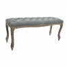 Banqueta DKD Home Decor  Gris Natural Madera Poliéster Gris oscuro (1