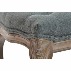 Banqueta DKD Home Decor  Gris Natural Madera Poliéster Gris oscuro (1