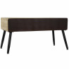 Mesa auxiliar DKD Home Decor Marrón Negro Metal Abeto 100 x 50 x 52,5