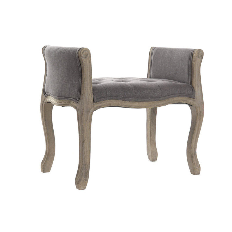 Banqueta DKD Home Decor Gris Natural Madera de caucho 65 x 46 x 60 cm Banqueta DKD Home Decor Gris Natural Madera de caucho 65 x 46 x 60 cm