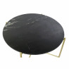 Mesa auxiliar DKD Home Decor Negro Dorado Mármol Hierro (81 x 81 x 44