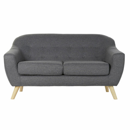 Sofá de 2 Plazas DKD Home Decor 8424001799428 Gris Multicolor Natural