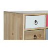 Cajonera DKD Home Decor Blanco Multicolor Natural Azul marino Gris cla