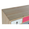 Cajonera DKD Home Decor Blanco Multicolor Natural Azul marino Gris cla