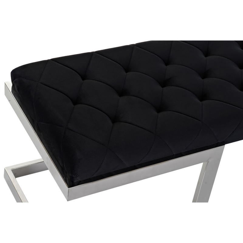 Banqueta DKD Home Decor Negro Poliéster Acero (140 x 40 x 40 cm) Banqueta DKD Home Decor Negro Poliéster Acero (140 x 40 x 40 cm)