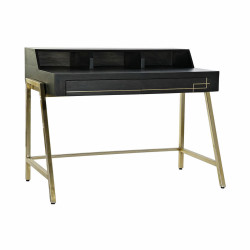 Escritorio DKD Home Decor Negro Metal Dorado Madera de mango (125 x 74