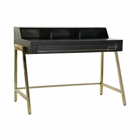 Escritorio DKD Home Decor Negro Metal Dorado Madera de mango (125 x 74