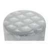 Reposapiés DKD Home Decor Azul Poliéster Metal Dorado (35 x 35 x 43