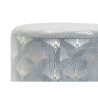 Reposapiés DKD Home Decor Azul Poliéster Metal Dorado (35 x 35 x 43