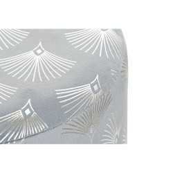 Reposapiés DKD Home Decor Azul Poliéster Metal Dorado (35 x 35 x 43