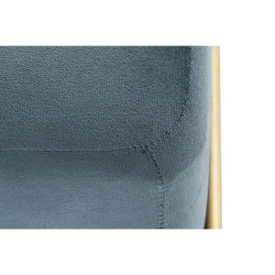 Banqueta DKD Home Decor  Espuma Azul Dorado Metal Poliéster Terciopel