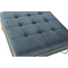 Banqueta DKD Home Decor  Espuma Azul Dorado Metal Poliéster Terciopel