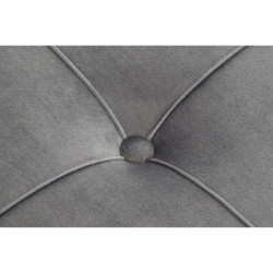 Banqueta DKD Home Decor  Espuma Gris Dorado Metal Poliéster Terciopel