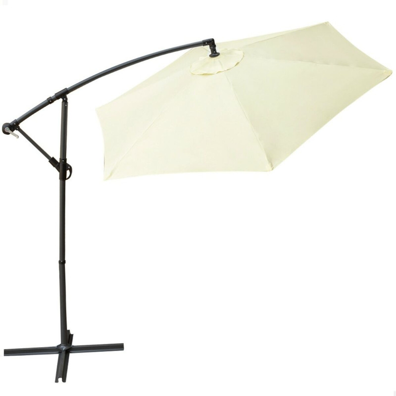 Sombrilla Aktive BANANA 270 x 268 x 270 cm Ø 270 cm Aluminio Crema Sombrilla Aktive BANANA 270 x 268 x 270 cm Ø 270 cm Aluminio Crema