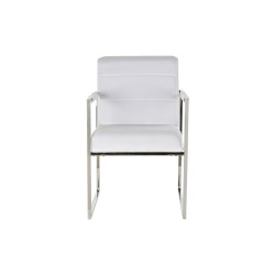 Silla DKD Home Decor Poliéster Acero Blanco (56 x 68 x 92 cm)
