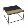 Mesa auxiliar DKD Home Decor 61 x 61 x 49 cm Negro Dorado Acero Alumin