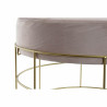 Reposapiés DKD Home Decor Dorado Metal Poliéster Rosa claro (60 x 60