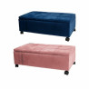 Banqueta DKD Home Decor  Rosa Poliéster Terciopelo Azul marino Álamo