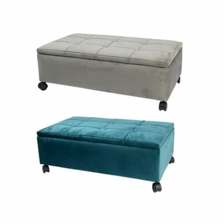 Banqueta DKD Home Decor  70 x 39,5 x 24,5 cm Gris Verde Álamo (2 Unid