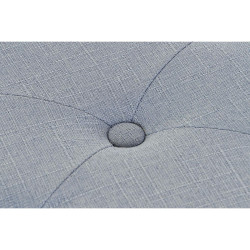 Banqueta DKD Home Decor  Azul Poliéster Lino Madera de caucho (122 x
