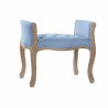 Banqueta DKD Home Decor  Natural Azul Lino Madera de caucho (69 x 44 x