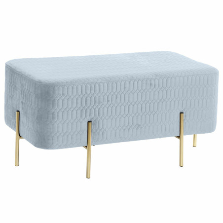 Banqueta DKD Home Decor  Dorado Metal Poliéster Azul cielo Esponja (9