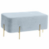 Banqueta DKD Home Decor  Dorado Metal Poliéster Azul cielo Esponja (9