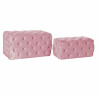 Banqueta DKD Home Decor  Rosa Poliéster Terciopelo Madera MDF (88 x 5