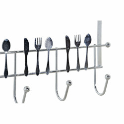 Perchero para Puertas DKD Home Decor Plateado Metal Plástico 34 x 17