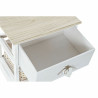 Cajonera DKD Home Decor Blanco Natural Mimbre Madera de Paulonia 40 x