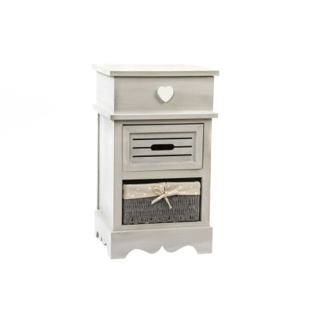 Cajonera DKD Home Decor Beige Gris Madera Metal 30 x 40 cm 36 x 31 x 6