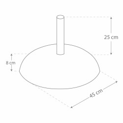 Base para Sombrilla Aktive 45 x 33 x 45 cm Cemento Acero