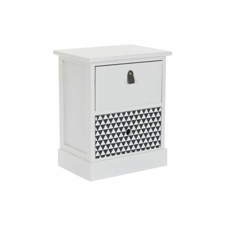 Cajonera DKD Home Decor Gris Blanco Madera de Paulonia (36 x 25 x 44,5