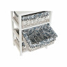 Cajonera DKD Home Decor Azul Blanco Mimbre Madera de Paulonia 40 x 29